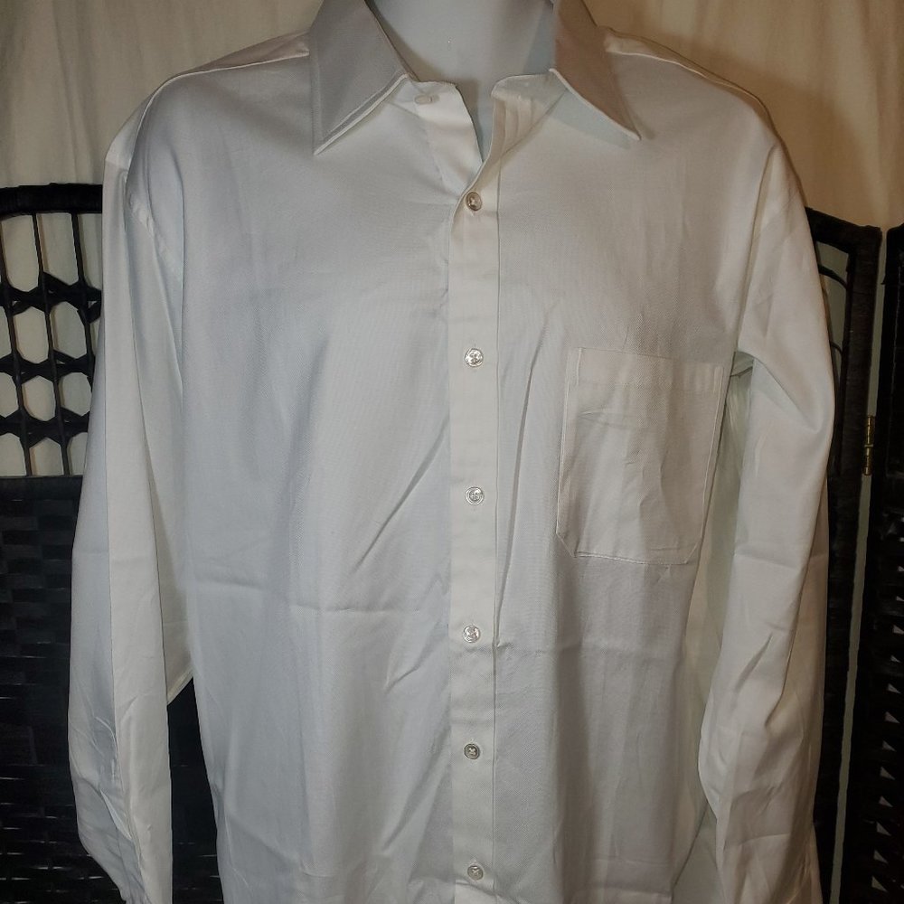 Benson & Clegg Cotton White  Dress Shirt Men’s 17.5